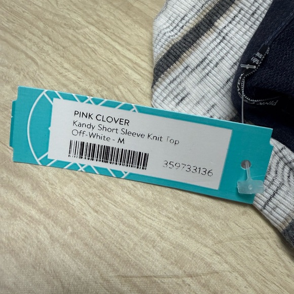 Pink Clover Kandy Short Sleeve Knit Top - M - Picture 3 of 3